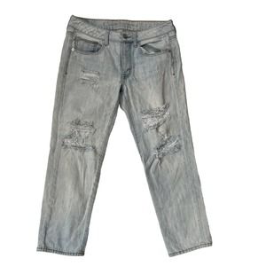 American Eagle Outfitters Boy Crop Fit Button-Fly Jeans Stretch